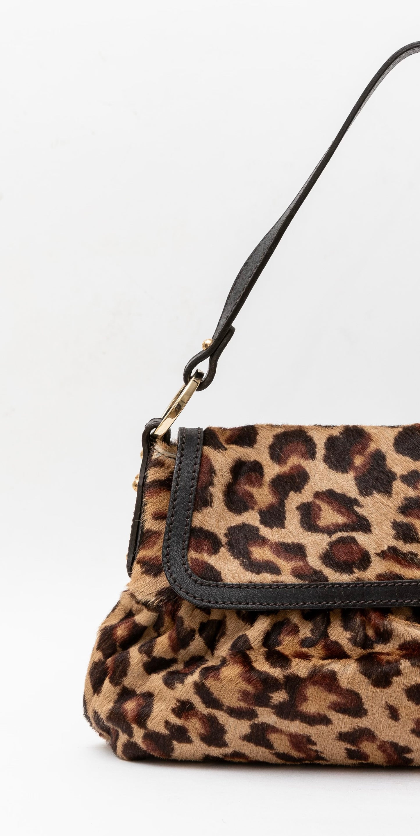 Fendi Leopard Ponyhair Shoulder Bag