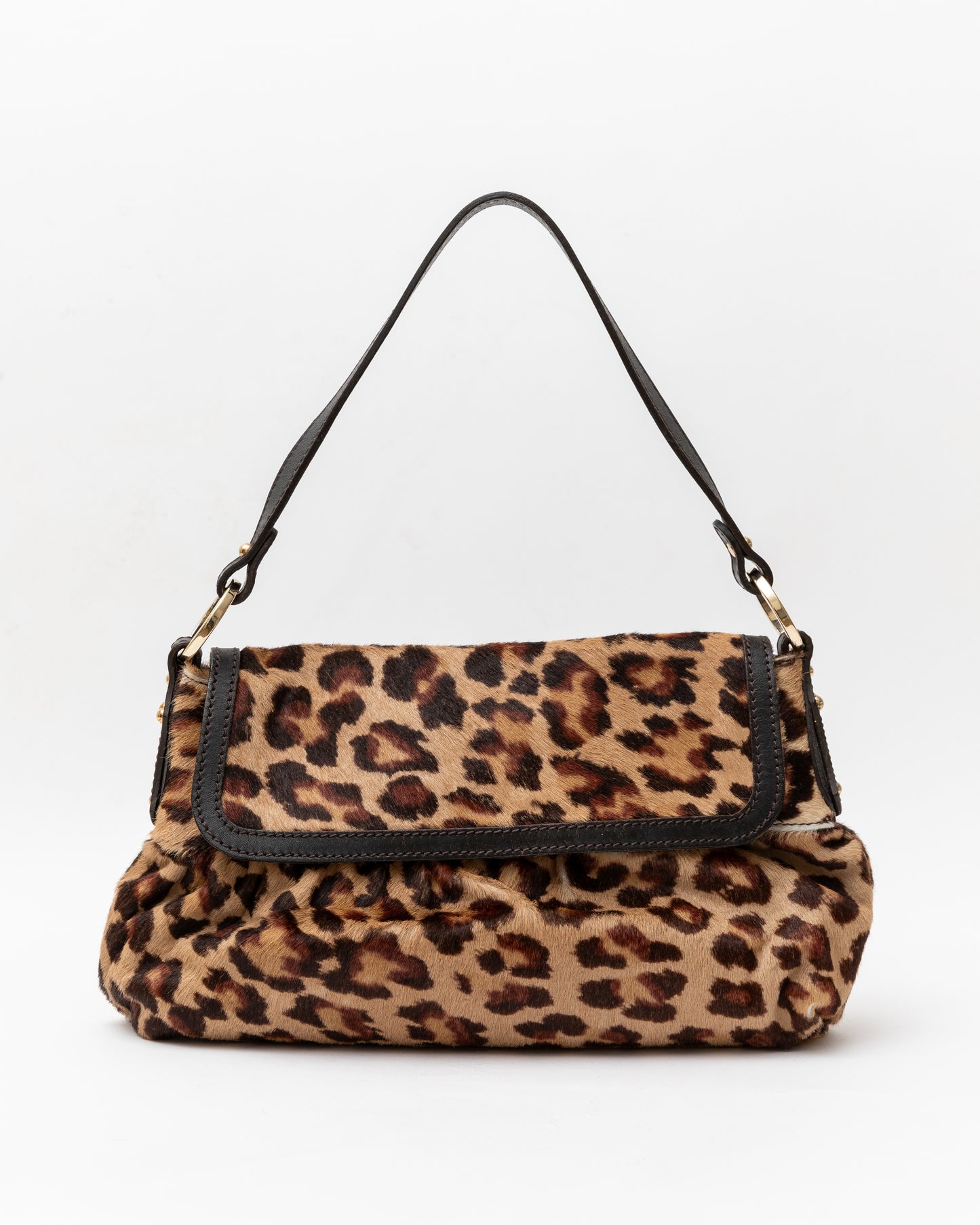 Fendi Leopard Ponyhair Shoulder Bag