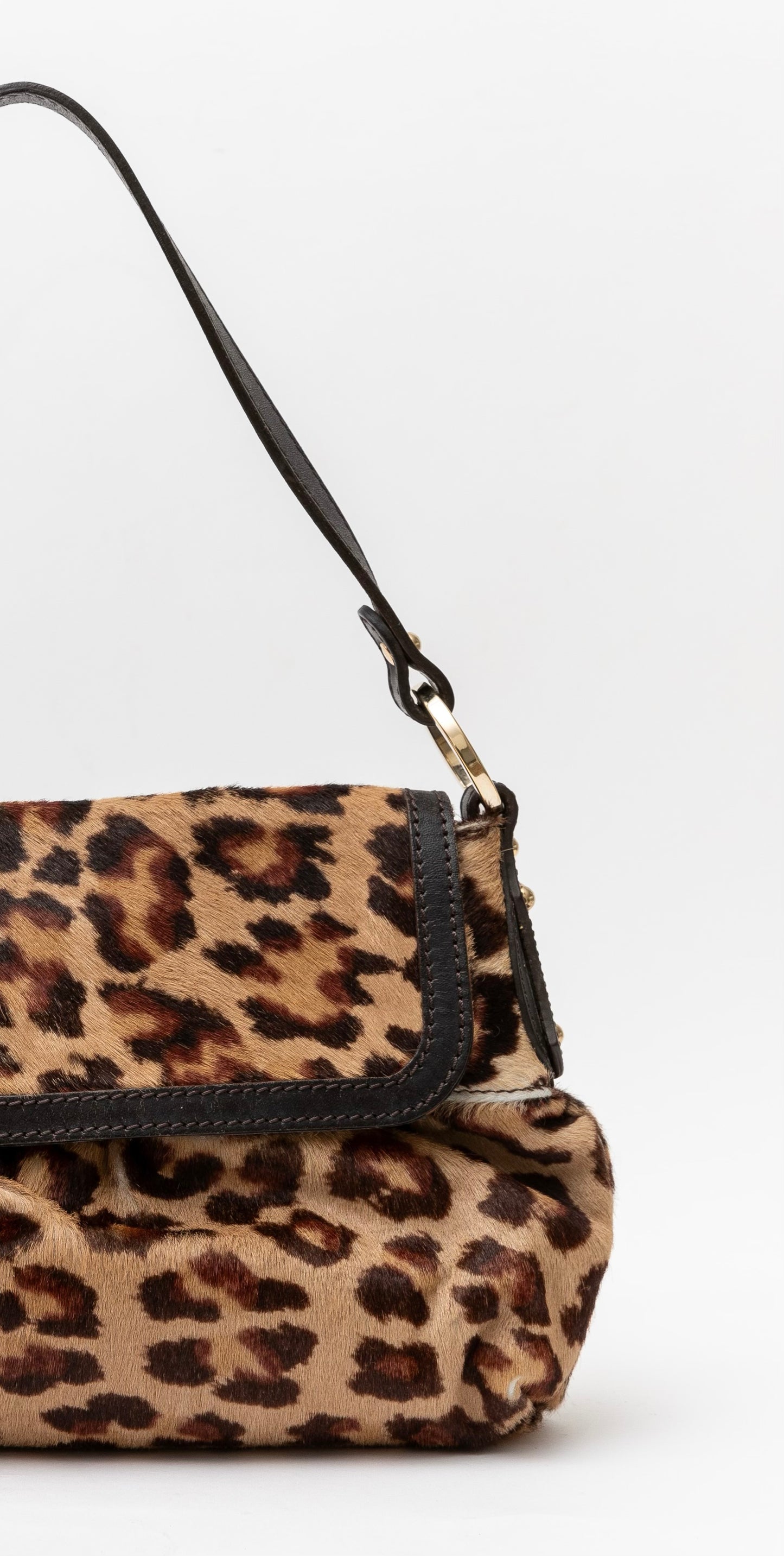 Fendi Leopard Ponyhair Shoulder Bag