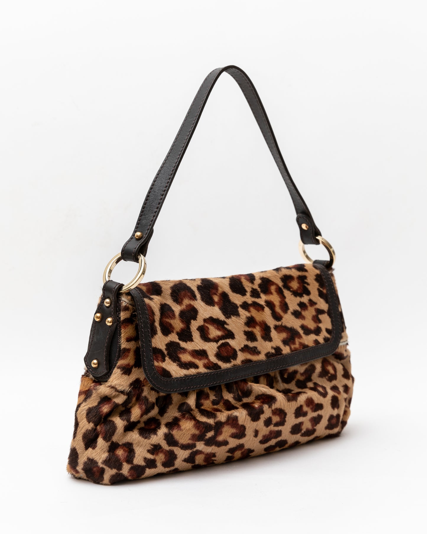 Fendi Leopard Ponyhair Shoulder Bag