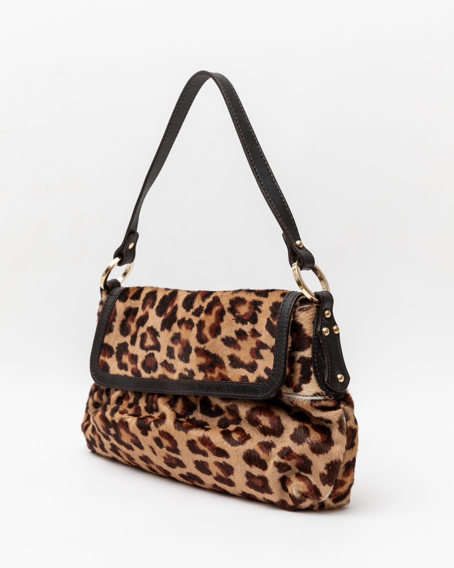 Fendi Leopard Ponyhair Shoulder Bag