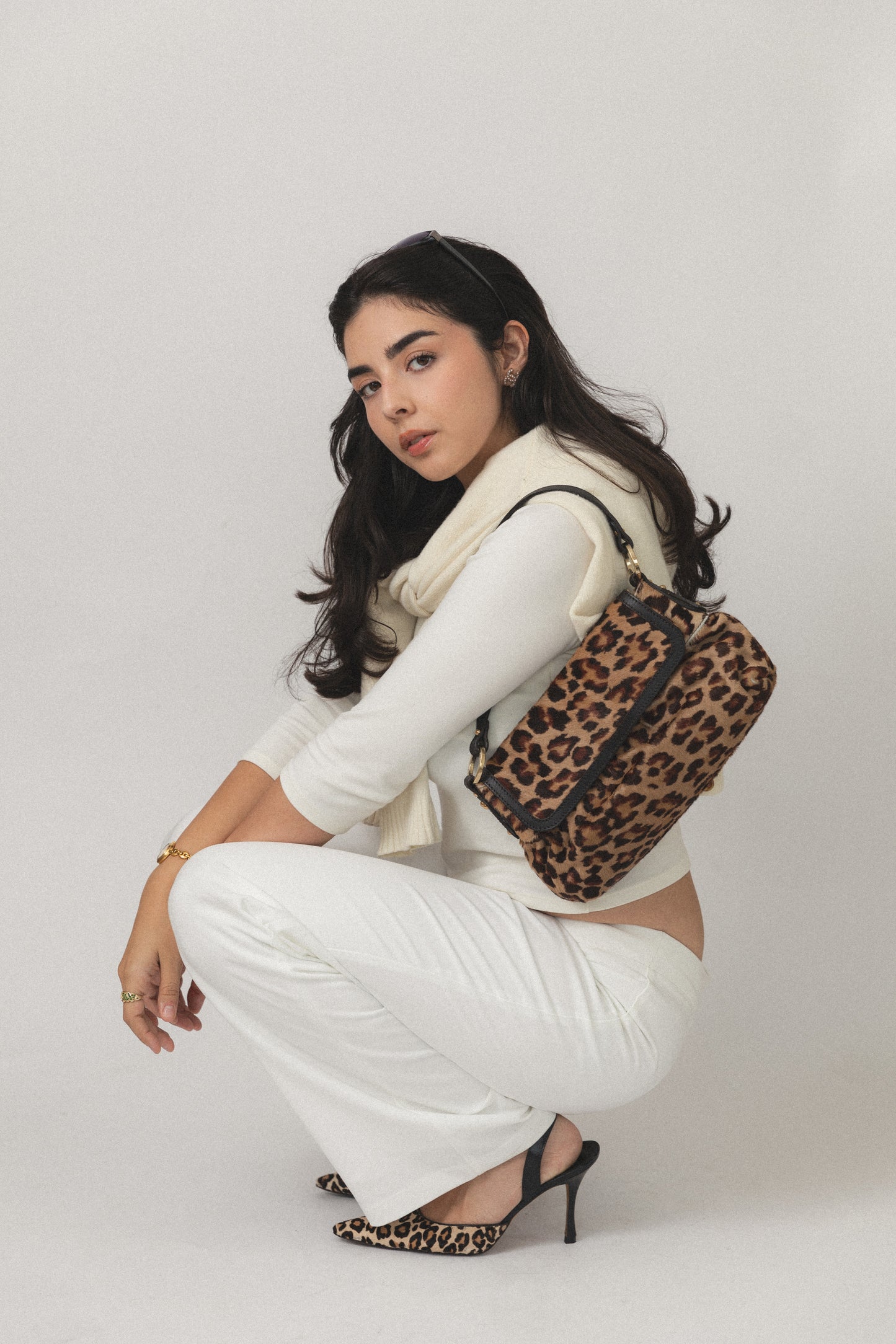 Fendi Leopard Ponyhair Shoulder Bag