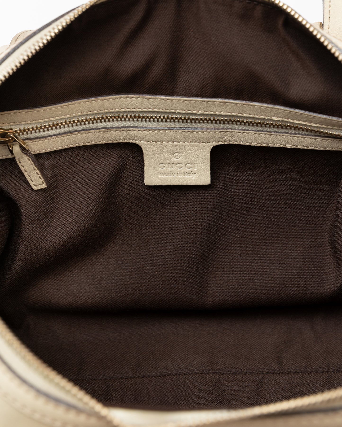Gucci G Leather Boston Bag