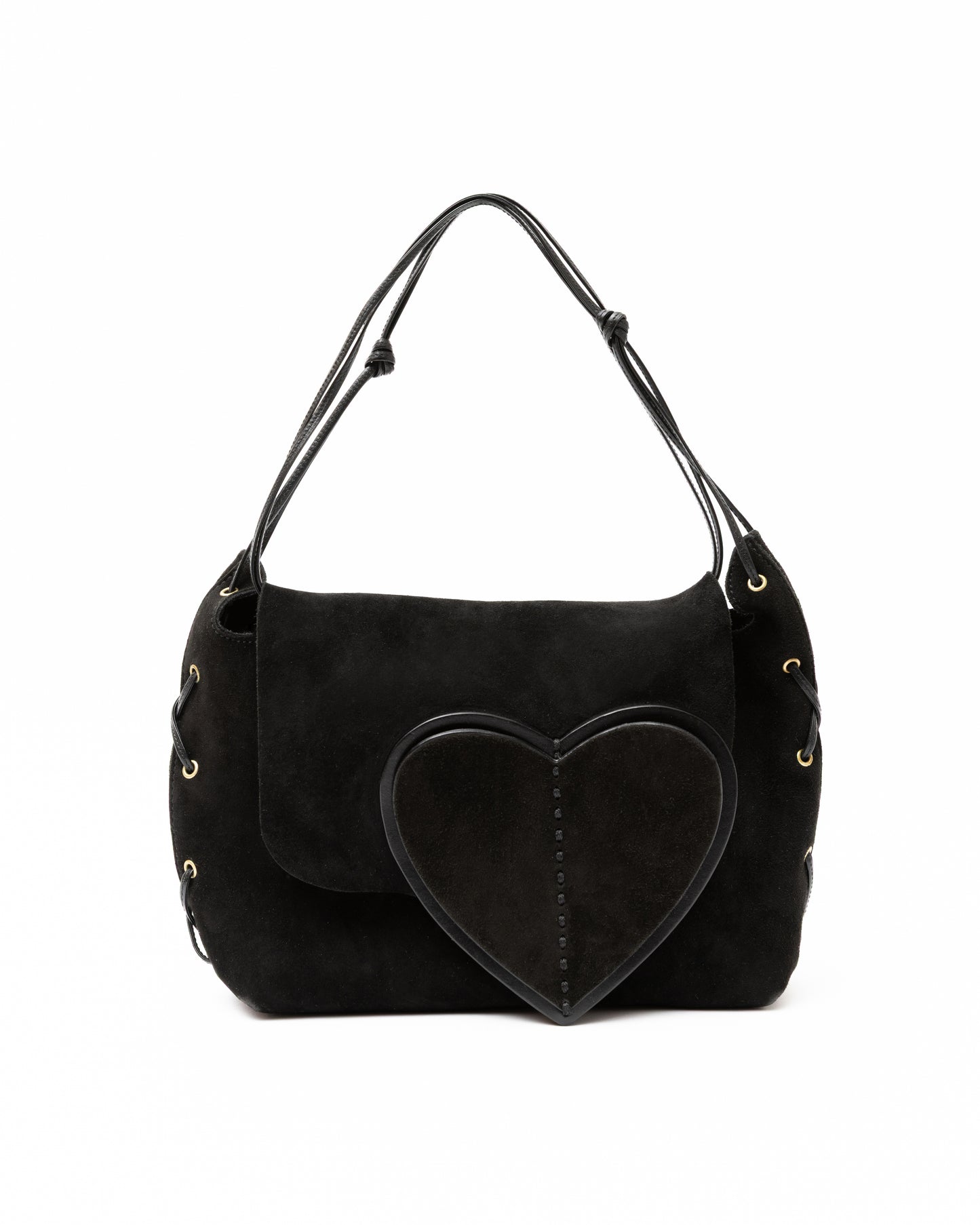 Gucci Heart Suede Black Bag