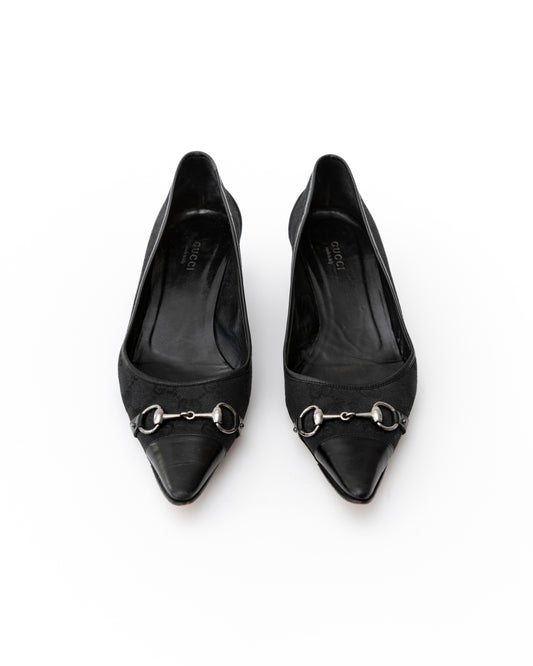 Gucci Monogram Kitten Heels (37.5)