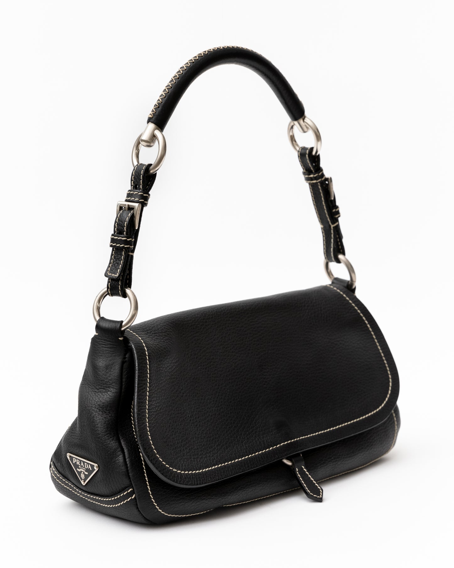 Prada Leather Buckle Bag