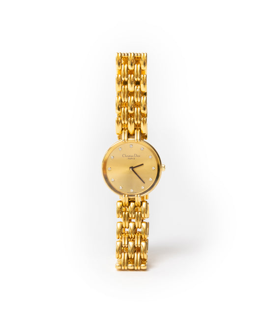 Christian Dior Diamond Gold Watch