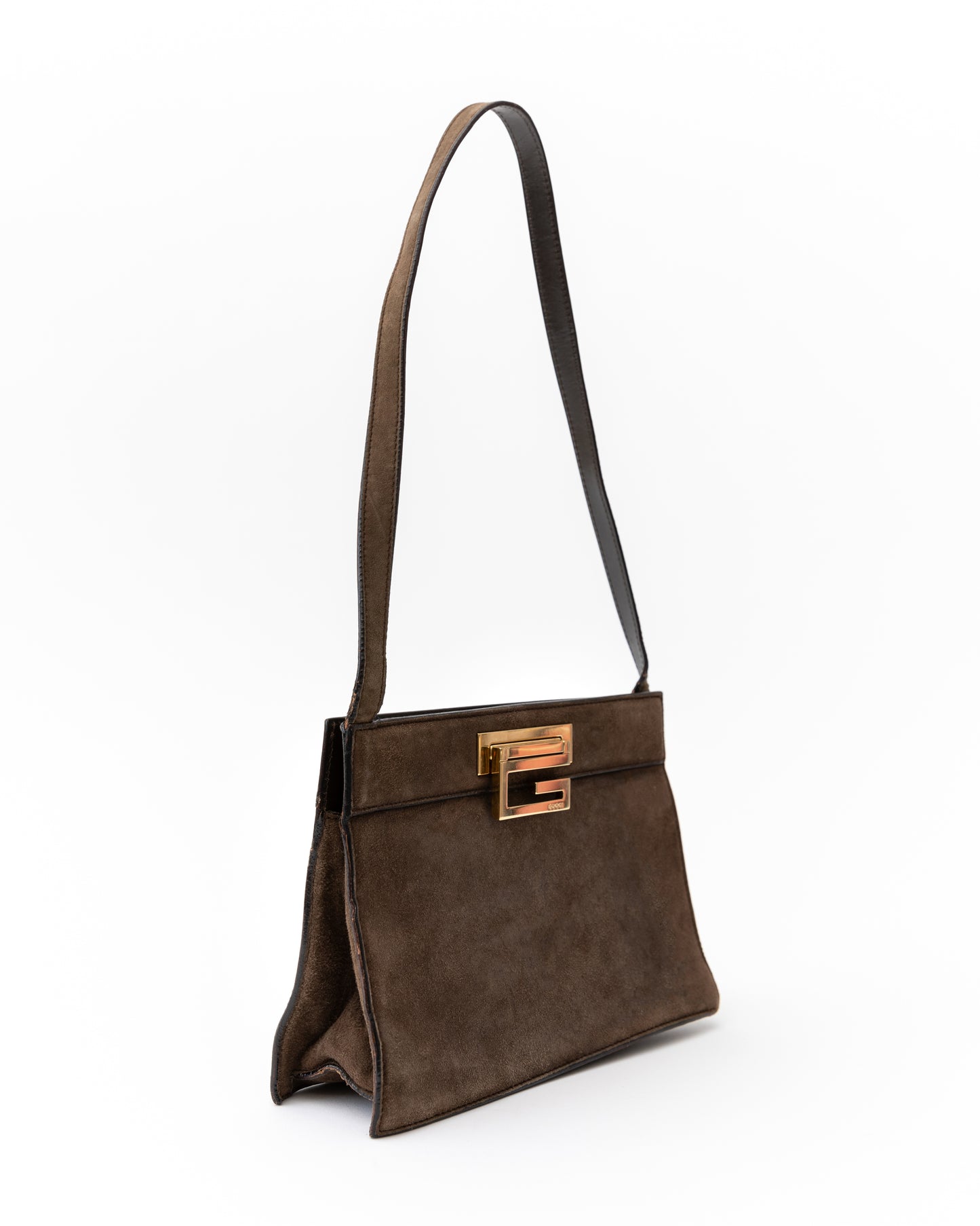 Gucci Brown Suede Shoulder Bag