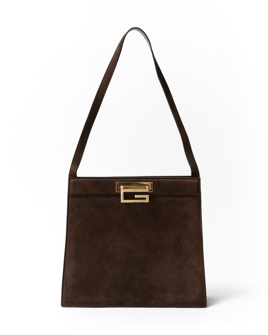 Gucci Brown Suede Shoulder Bag