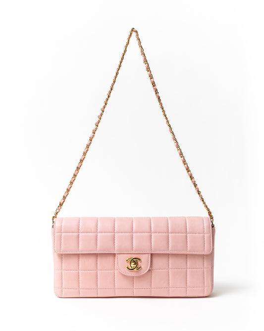 Chanel EW Pink Chocolate Bar Flap Bag