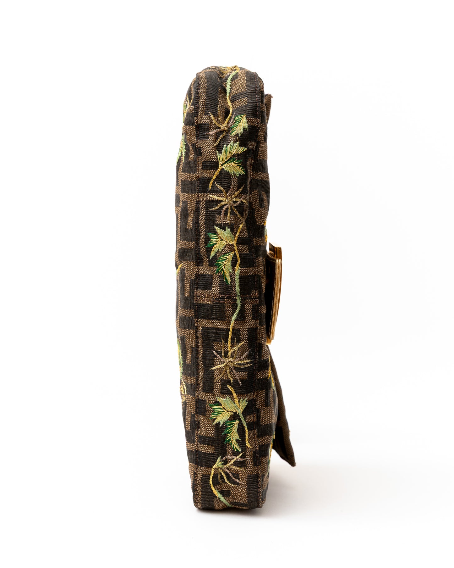 Fendi Embroidered Zucca Baguette