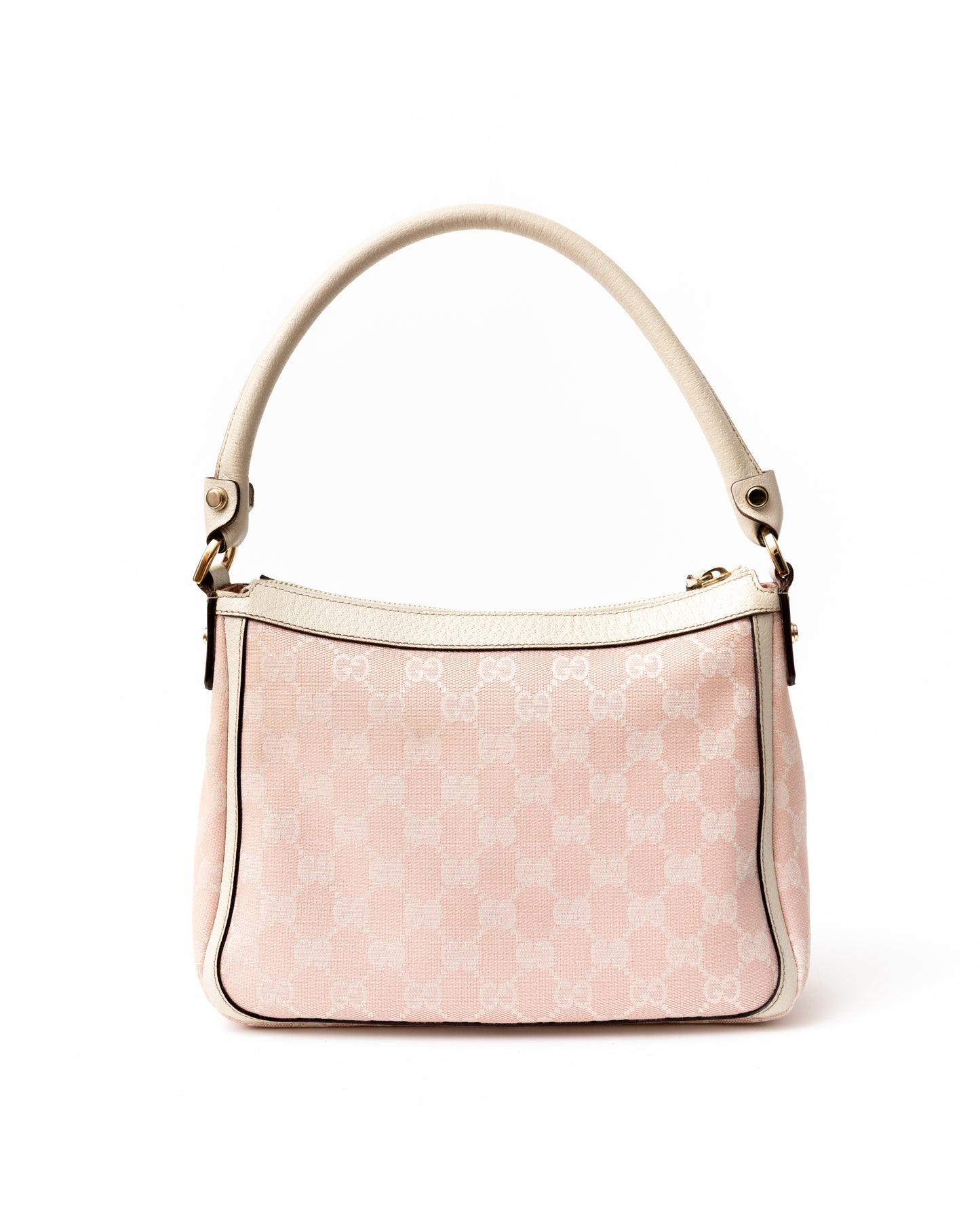 Gucci GG Canvas Pink Hobo Handbag