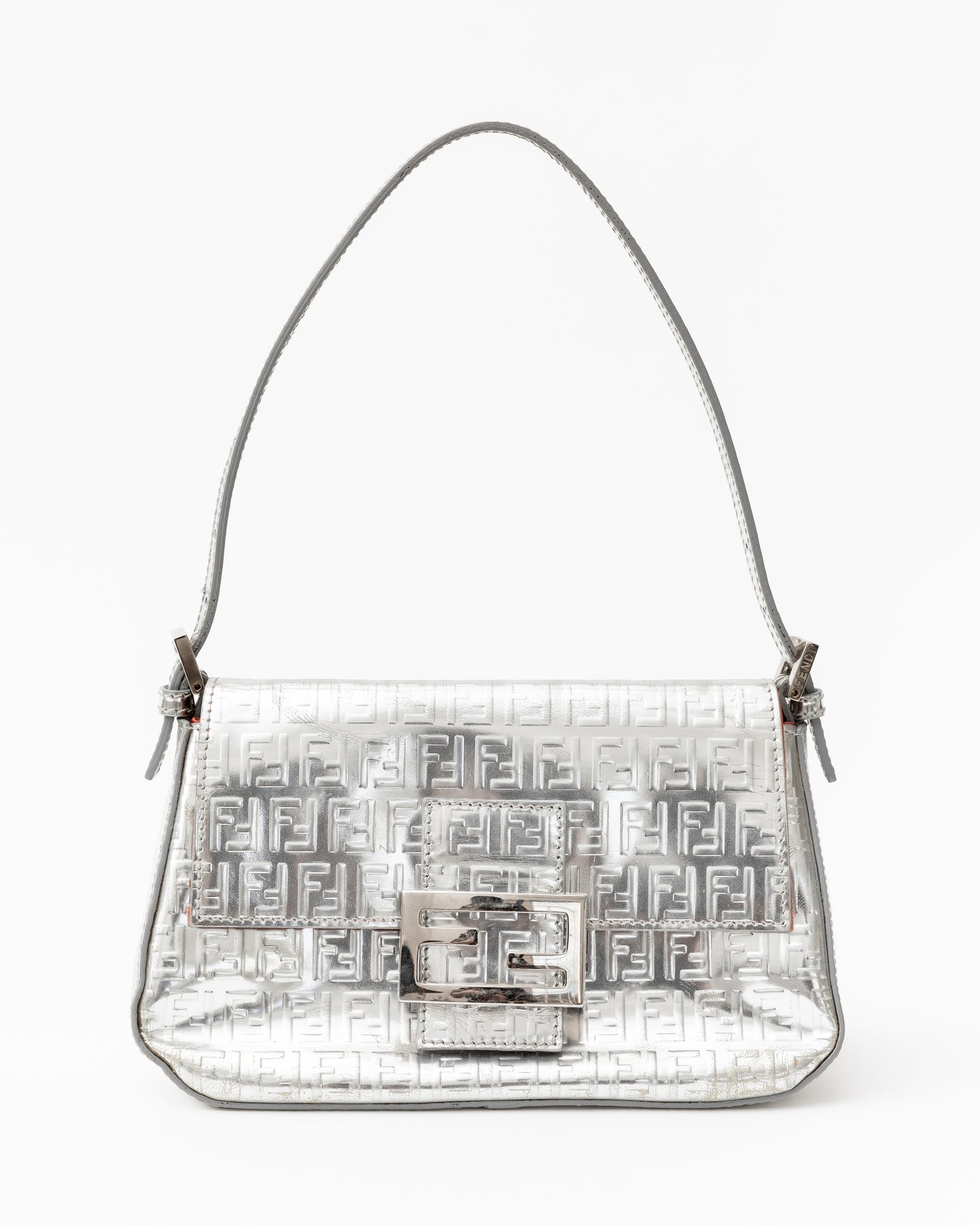 Fendi Zucchino Silver Baguette